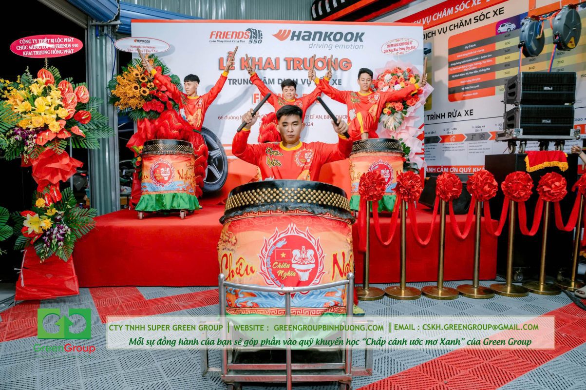 trống hội khai trương gara