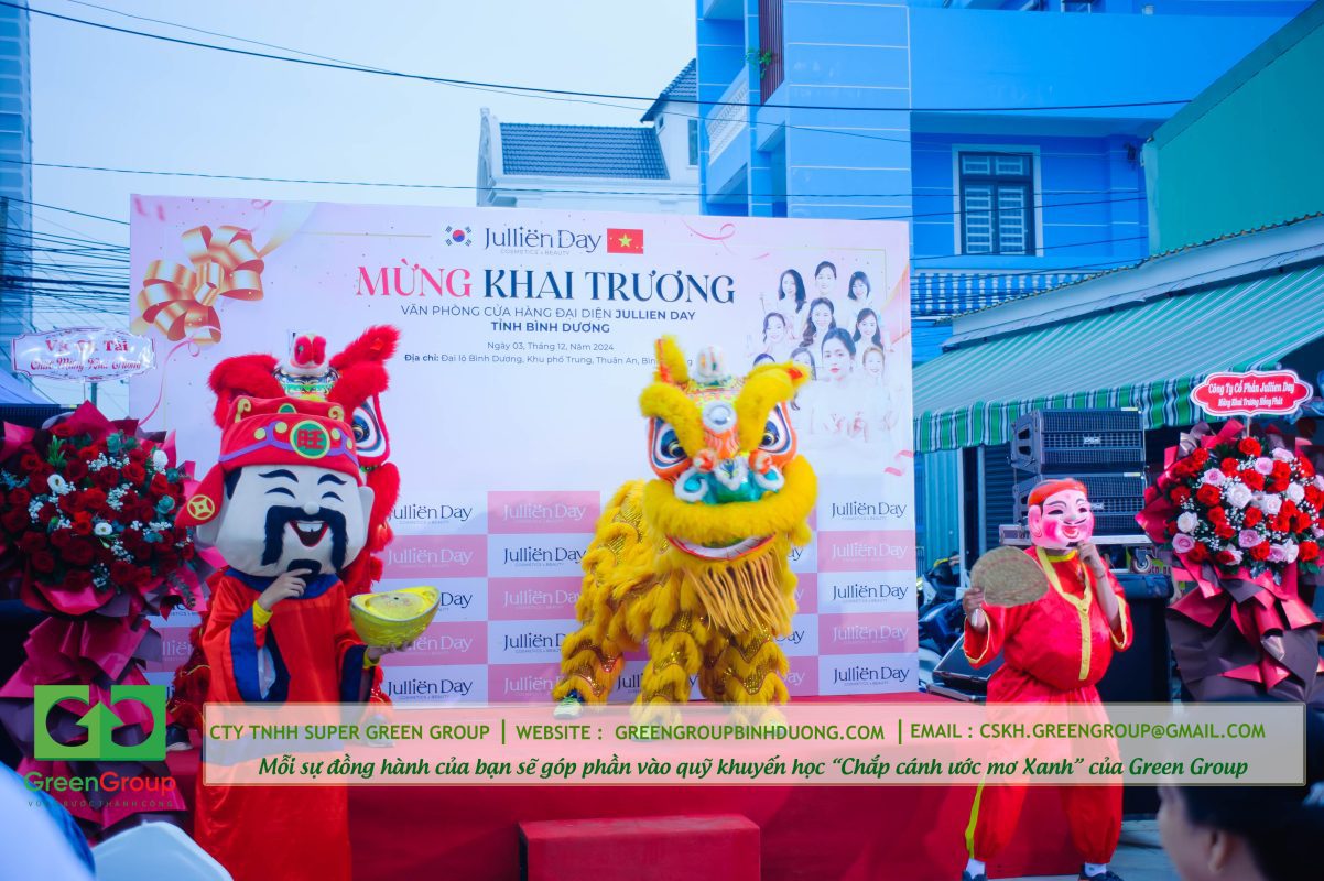 múa lân khai trương